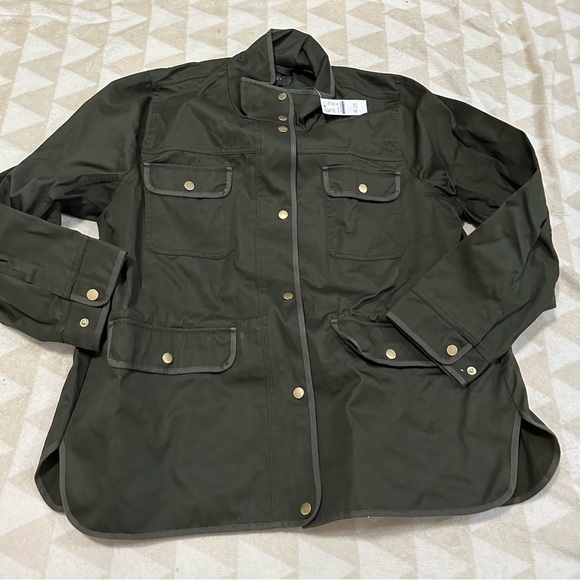 J crew new downtown field jacket dark moss green - Picture 3 of 4